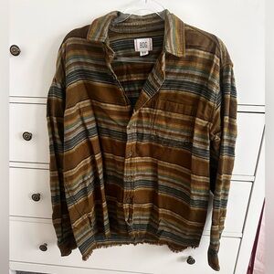BDG Men’s Striped Flannel Shirt